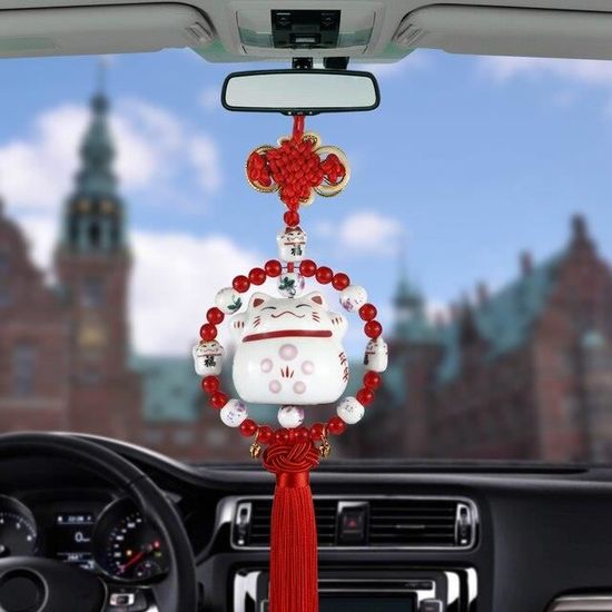 Attrape-rêves Pour Rétroviseur - Décoration Voiture En Plumes & Cristal - Arbre De Vie - 48 Cm
