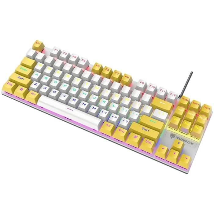 Clavier Mécanique Gamer DREVO Tyrfing V2 87 Touches Tenkeyless – RGB Rétro-éclairé US