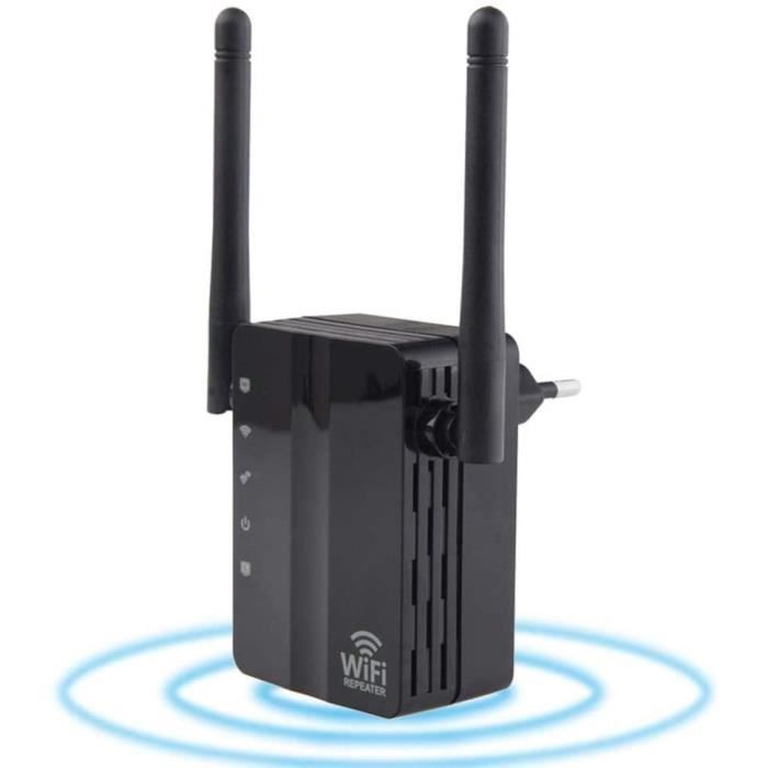 Répéteur WiFi Booster 300Mbps 2.4GHz - Extenseur Signal Amplificateur AP/RP WPS Compatible Toutes Box Internet Cablelera Élimine Zones Mortes