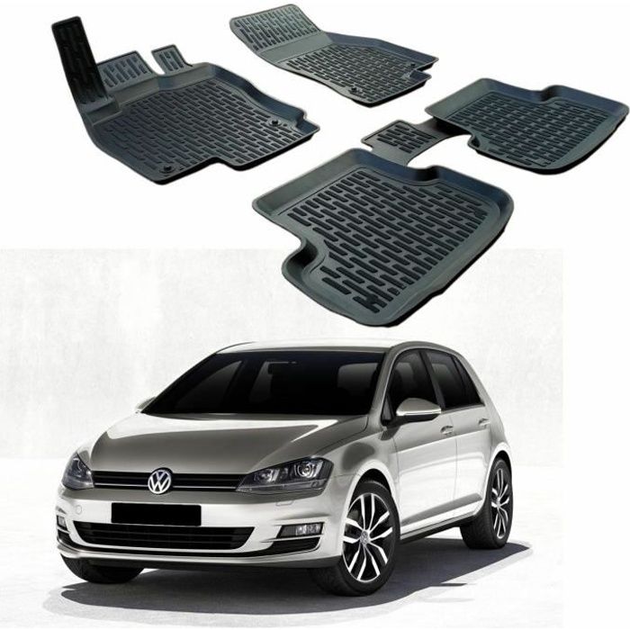 Meilleurs prix pour Tapis de sol - SCOUTT - GOLF7 2012-2019 - Caoutchouc Premium - Sur mesure - Noir