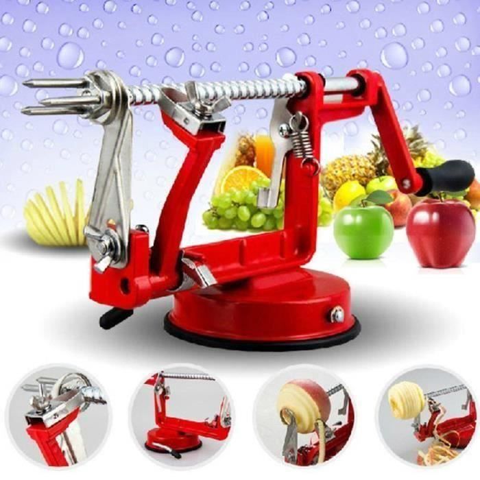 3 en 1 Eplucheur de Pommes Éplucher, Trancher, Vider)