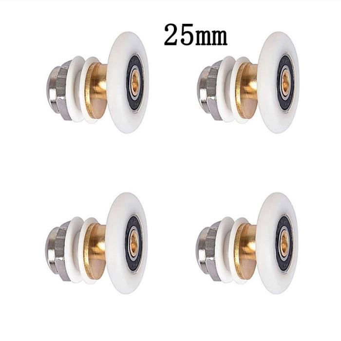 Rouleaux de porte de douche Accessoires 4pcs 25mm
