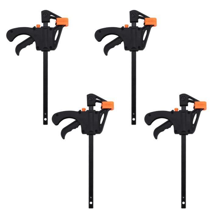Serrage 4pcs Pince à Bois en Forme de F Pince de Serrage Serre-joint de Menuiserie pour Travaux de Bricolage de Quincaillerie