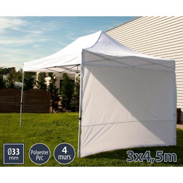 TENTE BARNUM PLIANT 3X4,5 BLANC SEMI-PRO + 4 MURS