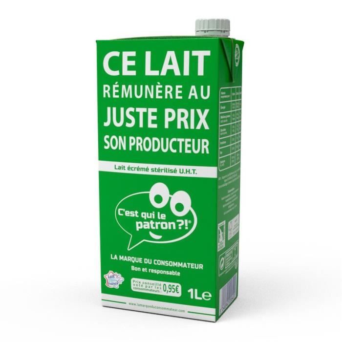Lait écrémé stérilisé UHT - 1l - C'est Qui Le Patron