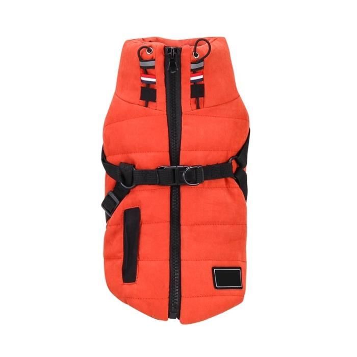 Manteau Blouson,Gilet d'hiver pour chien de compagnie Harnais multifonctionnel, vêtements pour le froid, manteau chaud - Type O-S