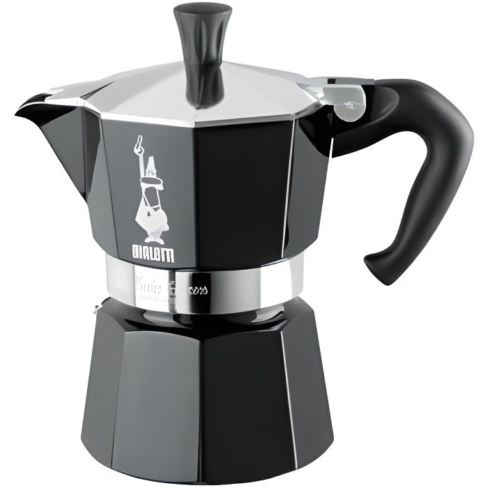 Bialetti Moka Exress, Autonome, Machine à café filtre manuelle, Café moulu, Noir