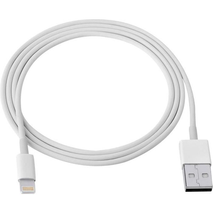 CABLING® 2M Câble Lightning vers USB pour iPhone-iPad-iPod - blanc