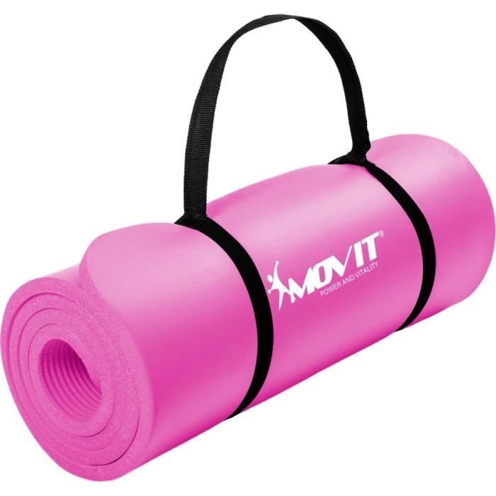 MOVIT Tapis de gymnastique 190cm x 60cm x 1,5cm, rose
