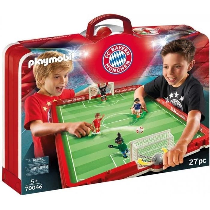 Playmobil 70046 Terrain de football transportable FC Bayern Munich - Stade Foot - Edition Limite - Jouet Garcon