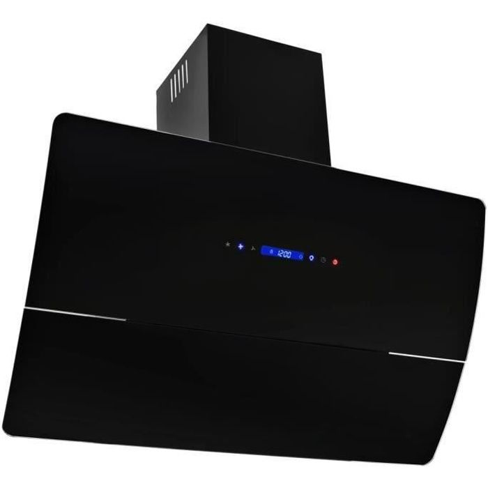 Hotte murale Acier inoxydable 756 m3 - h 90 cm Noir
