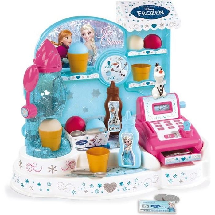 LA REINE DES NEIGES Smoby Marchande glaces +21 Acs