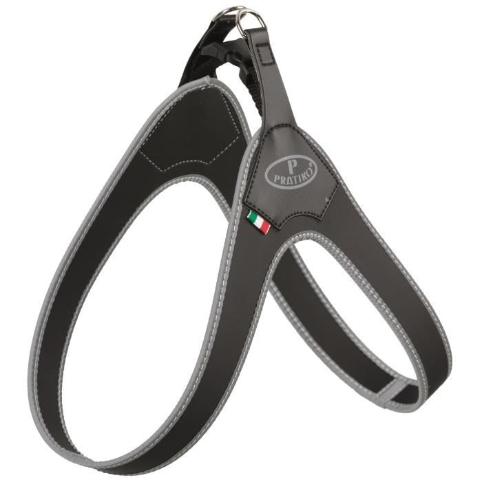TRIXIE Harnais confort Apollo Pratiko - M : 50-65cm - Noir - Pour chien