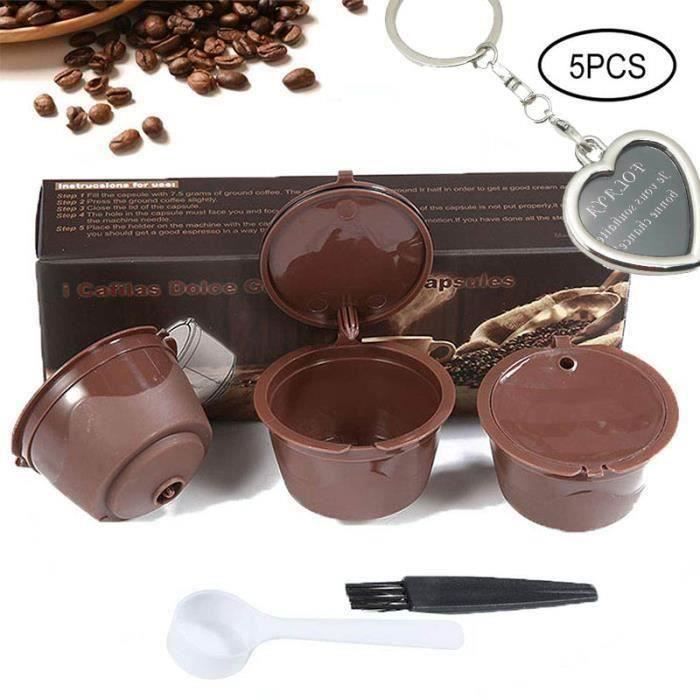 MOTH24347-Capsules de Café Rechargeables,3 Pcs Capsule Filtre de Café Réutilisables Compatible Nescafe Dolce Gusto L62557