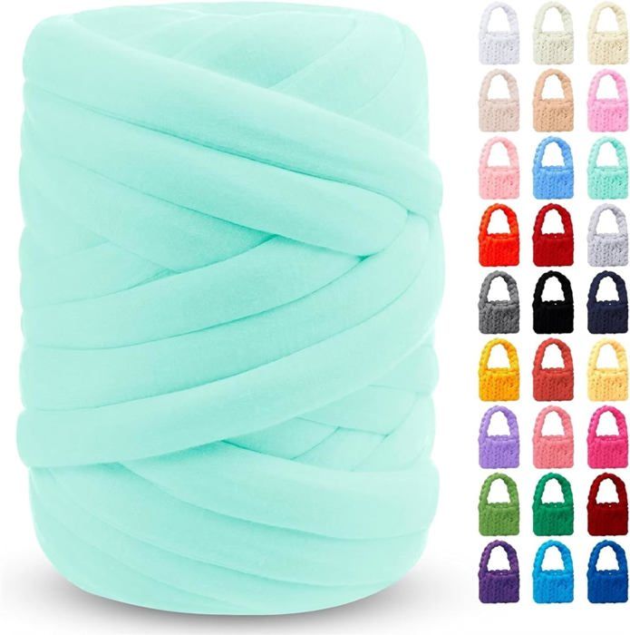 AUAUY Laine à Tricoter 12 Couleurs - Pelotes Grosse Maille Coton Acrylique Doux Multicolore - Idéal Débutants Écharpes Gants DIY