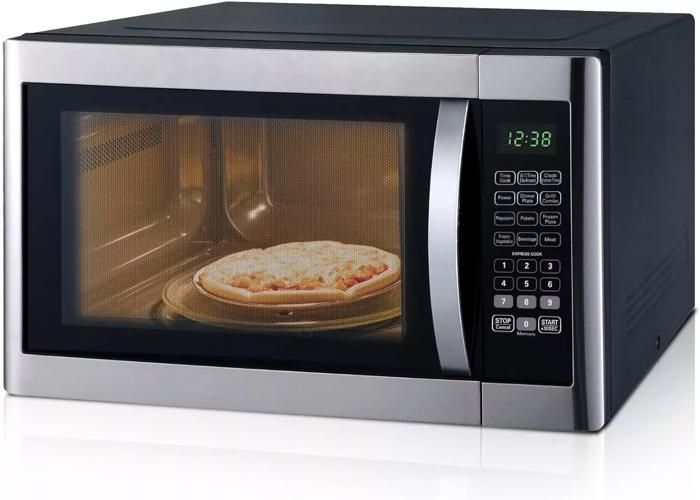 Four Micro-ondes Multifonction - Smeta - avec Grill 1200W - 1100W - 42L - Noir et Argent - Smeta