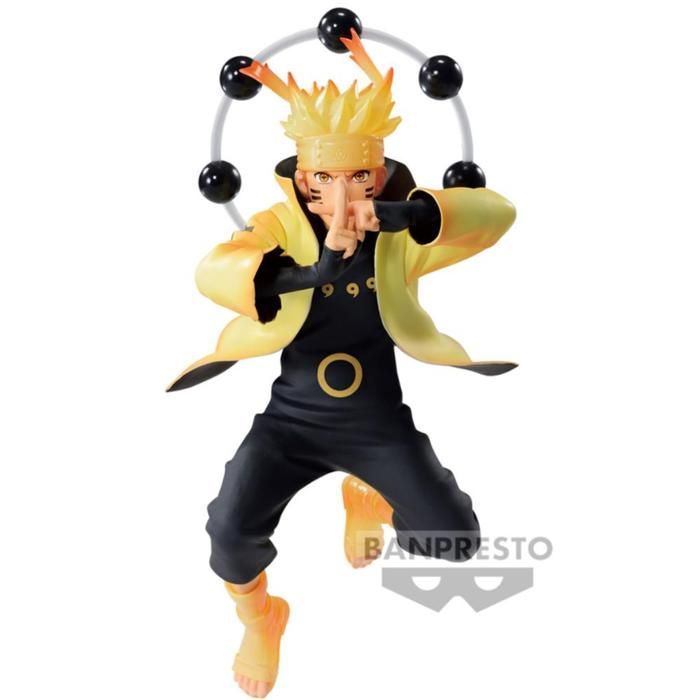 Banpresto Figurine de collection - Naruto Uzumaki Vibration Stars - 14 cm - Interactif - Effets de lumière