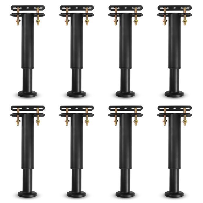 Pied De Lit Pieds De Sommier De Lit Liaison MTal RGlables en MTal Pieds pour Sommier Armoire Canap 18-33Cm - Lot De 4