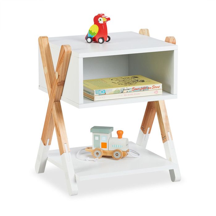 Table de chevet en pin pour enfant dessin lion Lion | Maisons du Monde Table de chevet en pin pour enfant dessin lion Lion | Maisons du Monde