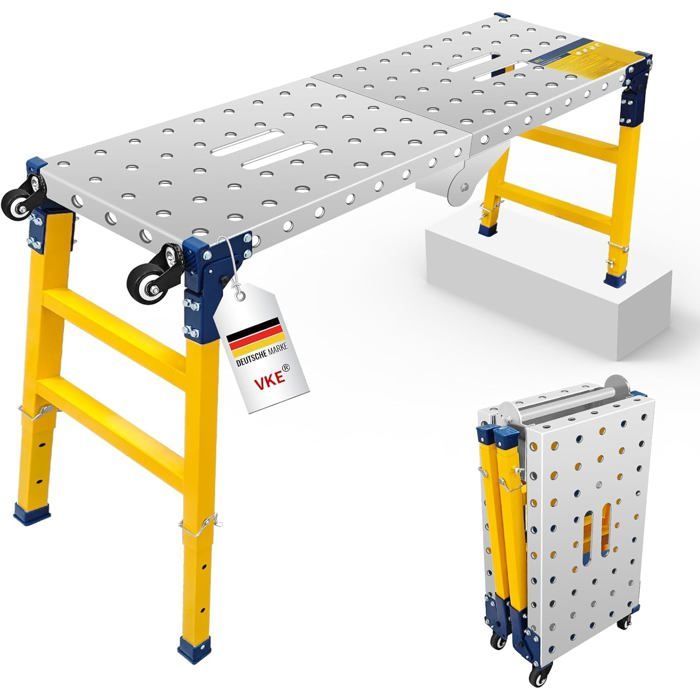 Plateforme de Travail VKE Pliable 500 KG Échafaudage Portable Antidérapant