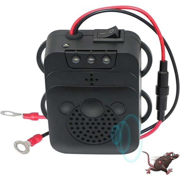 Meilleurs prix pour Répulsif Ultrason pour Voiture avec Stroboscopique LED Garage pour Voiture Rongeurs Souris Bestioles Maison Garage Grenier Ca
