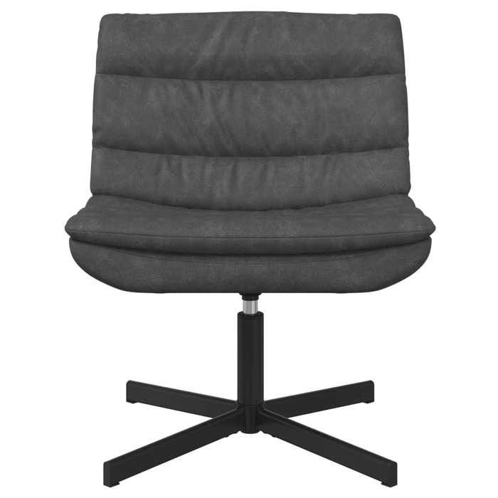 NEUF 2026 CHIC Fauteuil relaxant pivotant SWEETY Pour bureau/salon Noir 63x75x76 cm PU antique FF93