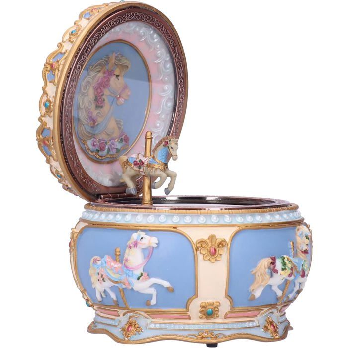 Boîte à musique pour enfants boîte à musique carrousel lumineuse