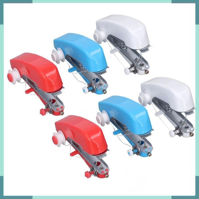 Machine à coudre portative kit dagrafeuse de point portable 6 pièces pour les voyages en plein air à la maison et les réparations - Keenso