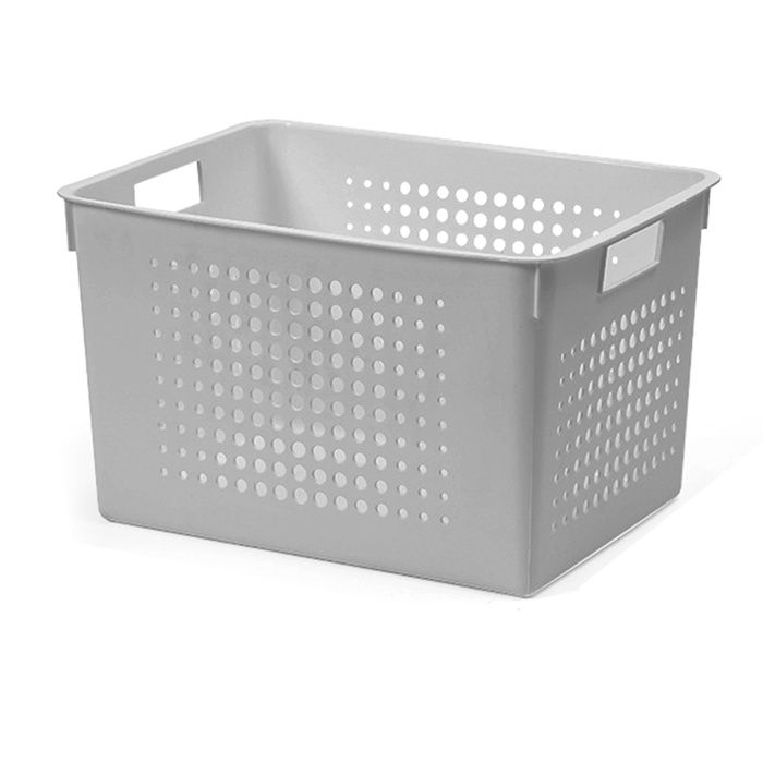 Paniers de rangement empilables en plastique - Pour étagères cuisine bureau armoire 6 grands et 4 petites- Noir