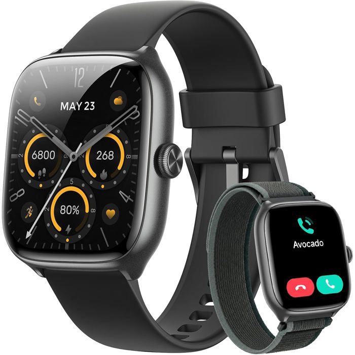 Montre Connectée Femme Homme Écran AMOLED 1 75 avec Suivi Fitness Appels Bluetooth & Assistant IA Fréquence Cardiaque SpO2 Suivi Montre Connectée Femme Homme Écran AMOLED 1 75 avec Suivi Fitness Appels Bluetooth & Assistant IA Fréquence Cardiaque SpO2 Suivi