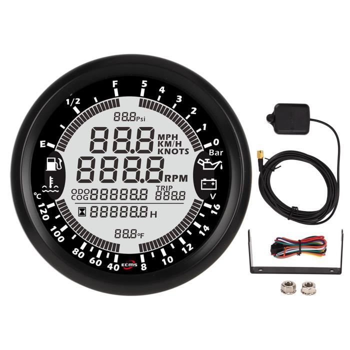 Jauge Numérique 3 En 1 Pour Voiture - Température Eau, Pression Huile Et Voltmètre, 52 Mm, Alertes Sécurité