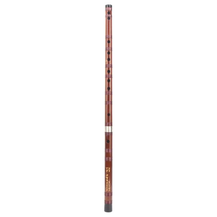 Walfront - Flûte Chinoise Dizi En Bambou Naturel 8 Ans - Kit Débutant Avec Gravures Poétiques
