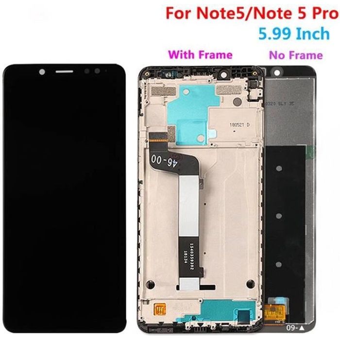 Ecran LCD & Vitre tactile Noir Assemblés Sur Châssis Pour Xiaomi Redmi Note  12 Pro 5G