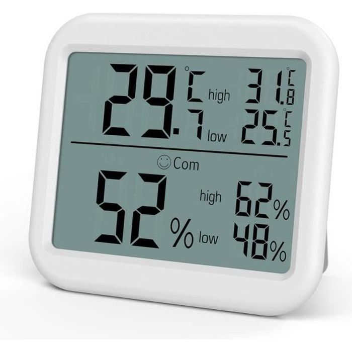 Comparer les prix de Thermo-hygromètre Électronique ORIA Petit Thermomètre numérique hygromètre intérieur ℃/℉ Station météo