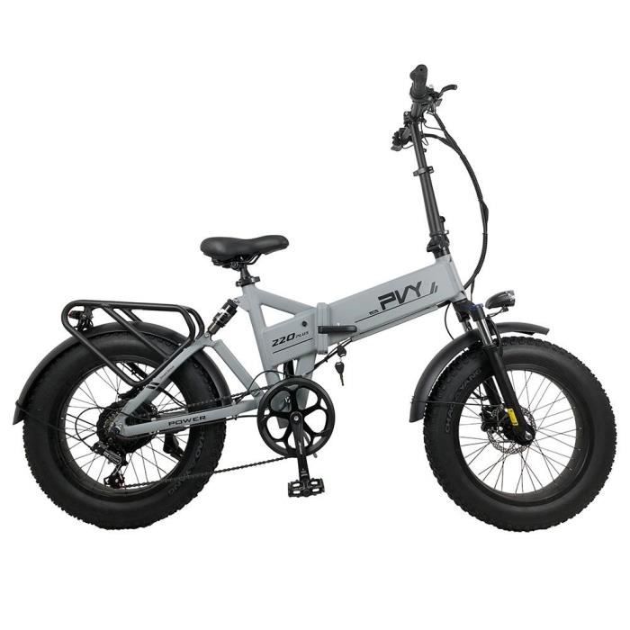 Velo Electrique Pliant PVY Z20 Plus Gros Pneus 20 4.0in Moteur 500W Batterie 14.5Ah Portee 50 80km Charge 150kg Cdiscount Sport