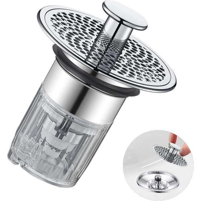 Lot De 2 Bondes De Lavabo/Baignoire Universelles En Laiton - Noyau à Ressort Clic-Clac - Installation Facile - Dimensions Filetage M8/M16