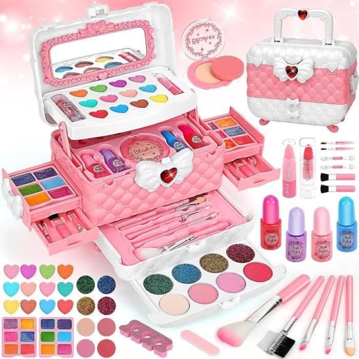 Maquillage Enfant Jouet Filles, Lavable Malette Maquillage Jouet pour  Enfant, Cadeau de Noël Anniversaire pour Les Filles 4-10+ Ans - Cdiscount  Jeux - Jouets