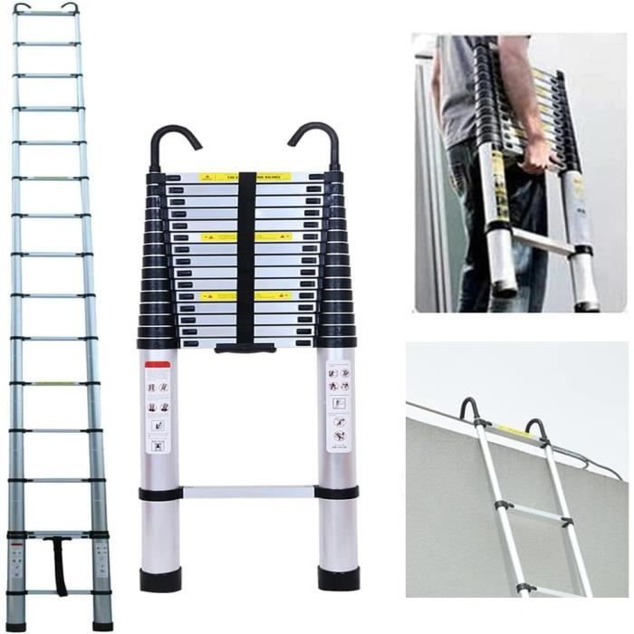 Échelle Télescopique En Aluminium - 4,4 M - Pliable - Extensible - Avec ...