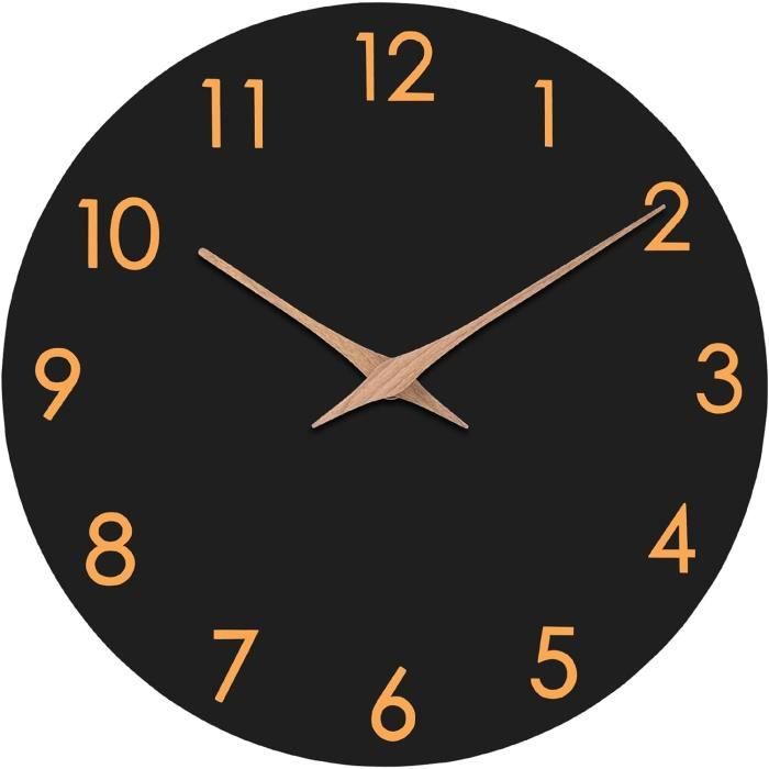 Horloge Murale Moderne 30CM,Mouvement à Quartz Silencieux, Pour Salon, Cuisine, Bureau, Chambre