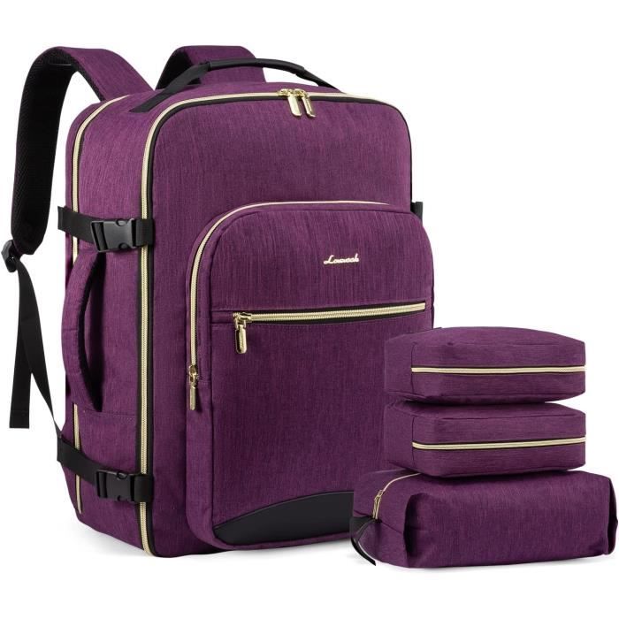 Sac À Dos De Voyage Femme, 40L Sac A Dos Voyage Cabine Avion Bagage  Backpack Travel Ryanair, Imperméable Sac Ordinateur Porta[H248]