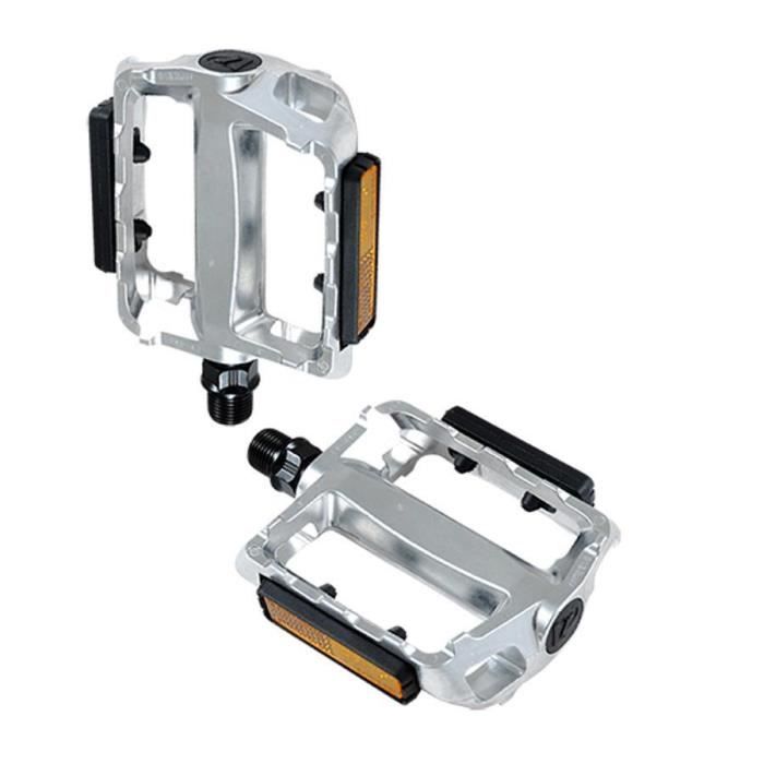 Pedales alu monobloc cale pieds adaptable Optimiz D9 16 Optimiz VTT Argent Mixte Adulte Cdiscount Sport