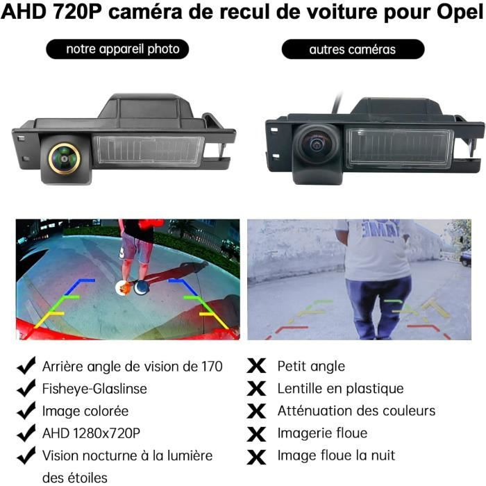 Caméra De Recult Grand Angle 170° Pour Opel Astra - Compatible AHD Et CVBS, Résolution Jusqu'à 720p, Vision Nocturne - Installation Rotative 360° - 1