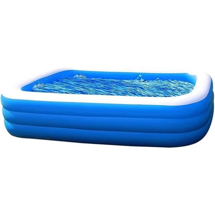 Piscine gonflable rectangulaire en PVC pour enfants et adultes, utilisable en intérieur et en extérieur, à prix abordable