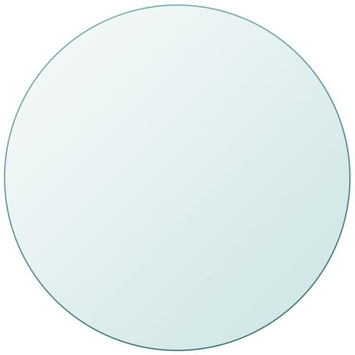plateaux de table dessus de table ronde en verre trempe 500 mm cdiscount maison