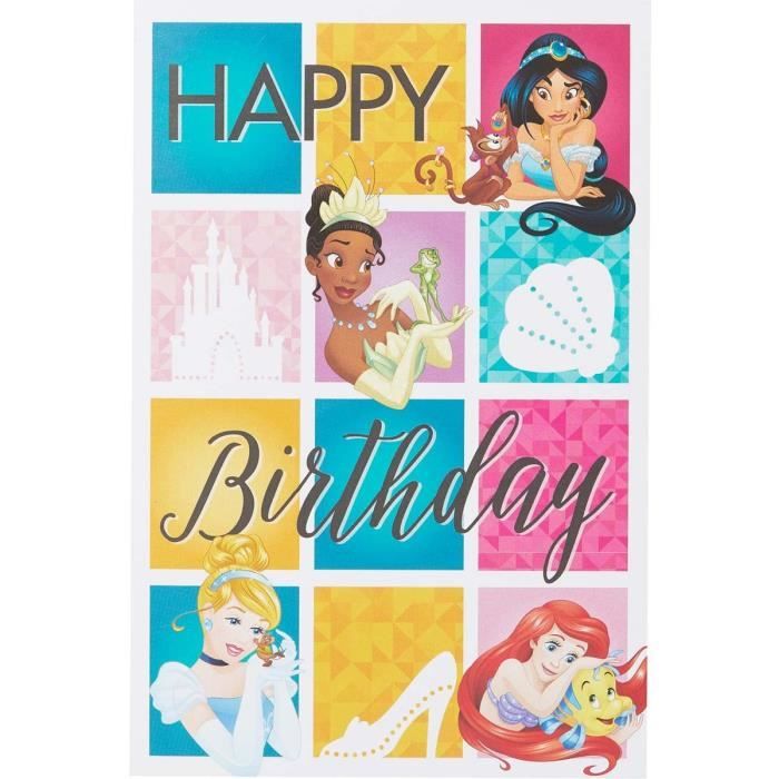 Carte Anniversaire Disney Princesses Draeger Paris Cdiscount Beaux Arts Et Loisirs Creatifs