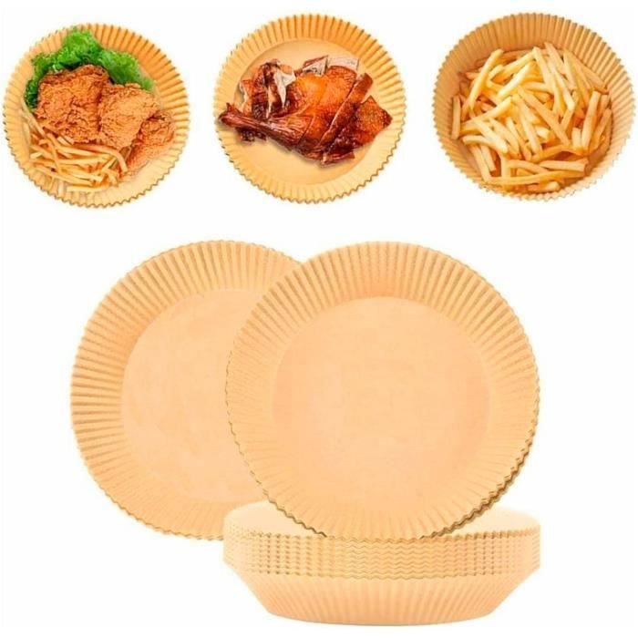 Avilia - 50 Pièces - Papier Four Pour Friteuse à Air | Plaque Pour Friteuse à Air | Papier Sulfurisé Plaques Pour Friteuse à Air Antiadhésive Anti- Graisse (carré - 20 Cm