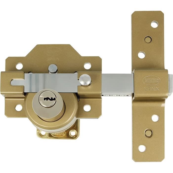 KOTARBAU® Verrou supplémentaire 50/60 mm 3 couleurs avec cylindre de