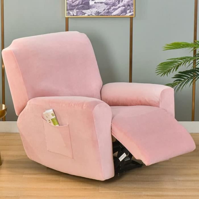 Housse élastique Réglable NUODWELL Fausse Fourrure Lapin - Antidérapante, Lavable, Gris Foncé Housse Fauteuil