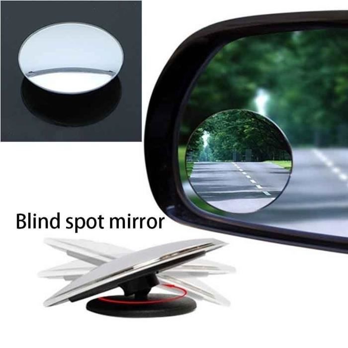 Color : Silver der Durable 1 Paire 360 ​​degrés de Rotation réglable Rétroviseur Voiture Blind Spot Miroir Grand Angle for Le stationnement auxiliaire Miroir Miroirs pour Angles Morts
