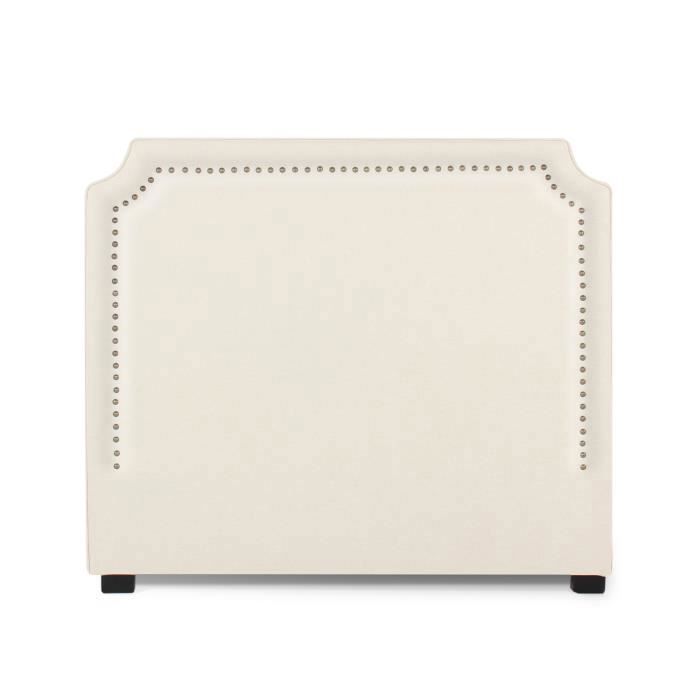 Intensedeco - T&ecirc;te de lit Diana Tissu 140cm Beige - Beige